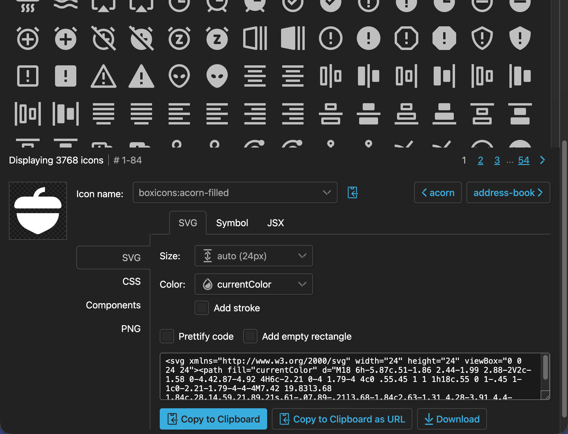Code samples with infinite scroll